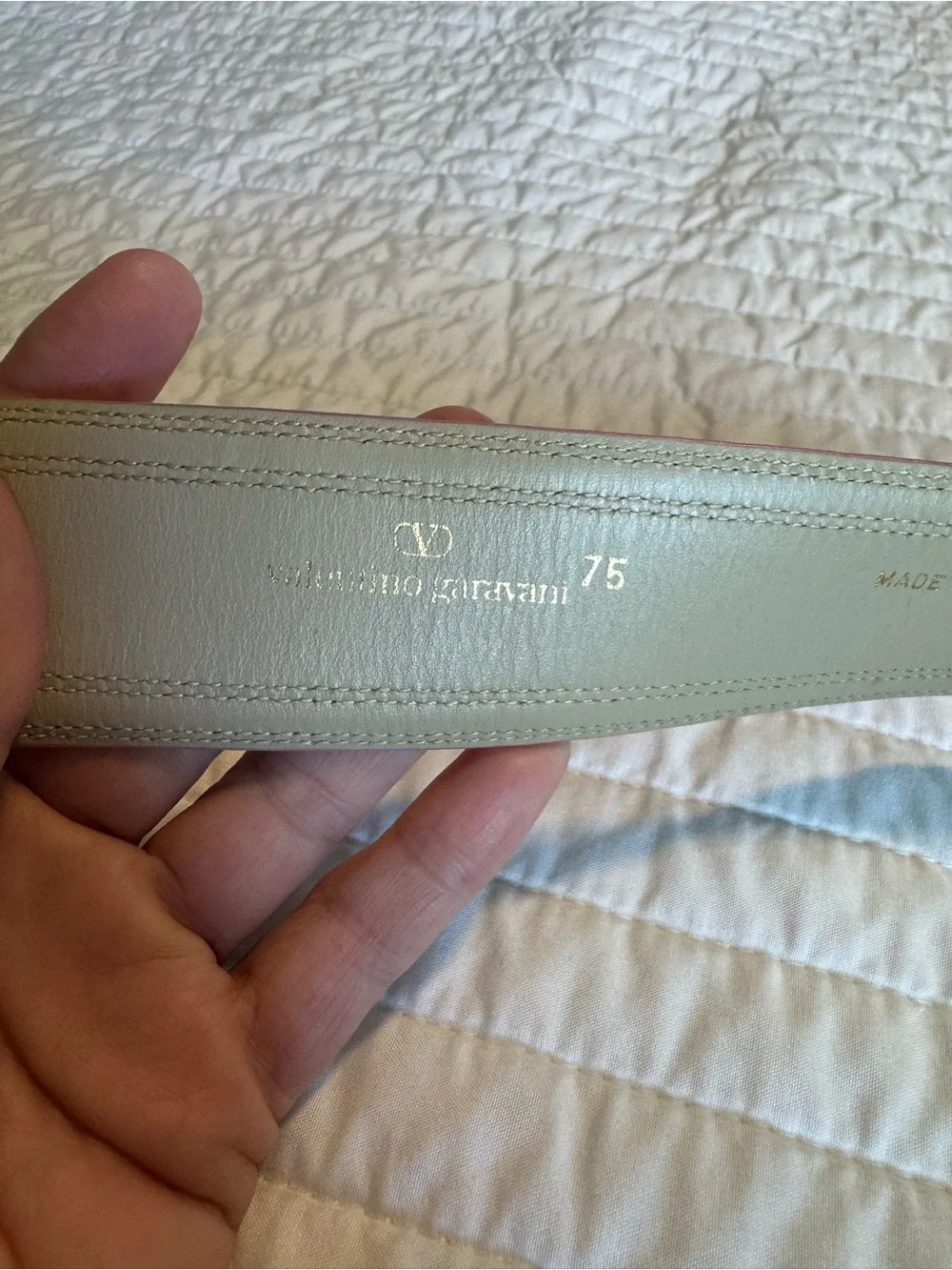 Valentino Garavani Pink Wide Leather Belt Size 75 Made in Italy